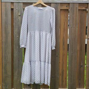 MAD ABOUT STYLE Jillian Harris Jilly Box Dress Women's Size Medium Birch Dot